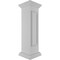 Ekena Millwork 10"W x 40"H Corner Newel Post with Panel, Peaked Capital & Base Trim (Installation kit included) NWL10X40CPP0B0 - alternate 3